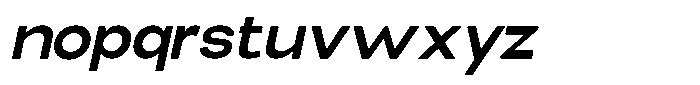Elvara Sans Semi Bold Expanded Italic Font LOWERCASE