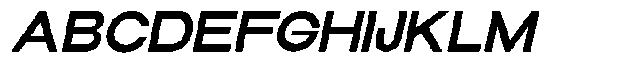 Elvara Sans Semi Bold Extra Expanded Italic Font UPPERCASE