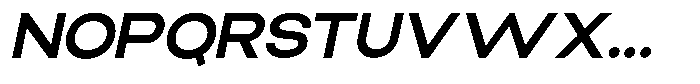 Elvara Sans Semi Bold Extra Expanded Italic Font UPPERCASE