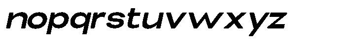 Elvara Sans Semi Bold Extra Expanded Italic Font LOWERCASE