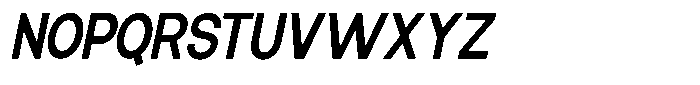 Elvara Sans Semi Bold Semi Condensed Italic Font UPPERCASE