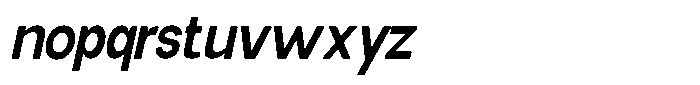 Elvara Sans Semi Bold Semi Condensed Italic Font LOWERCASE