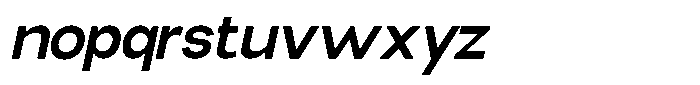Elvara Sans Semi Bold Semi Expanded Italic Font LOWERCASE