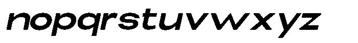 Elvara Sans Semi Bold Ultra Expanded Italic Font LOWERCASE