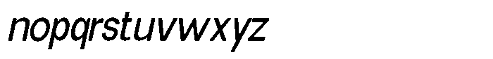 Elvara Sans Semi Condensed Italic Font LOWERCASE