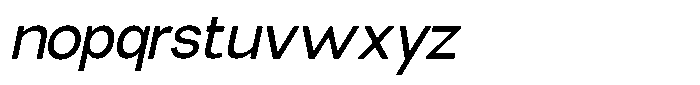Elvara Sans Semi Expanded Italic Font LOWERCASE