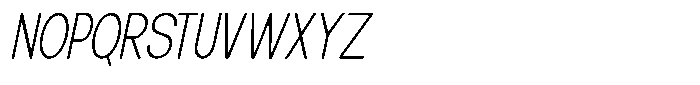 Elvara Sans Thin Condensed Italic Font UPPERCASE