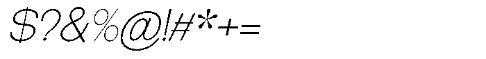 Elvara Sans Thin Expanded Italic Font OTHER CHARS