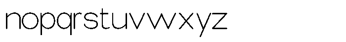 Elvara Sans Thin Expanded Font LOWERCASE