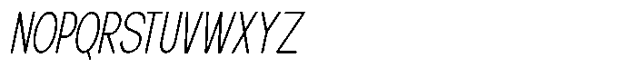 Elvara Sans Thin Extra Condensed Italic Font UPPERCASE