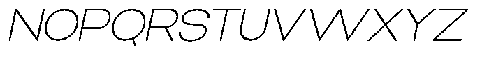 Elvara Sans Thin Extra Expanded Italic Font UPPERCASE