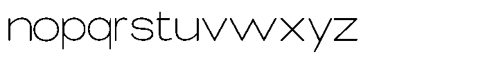 Elvara Sans Thin Extra Expanded Font LOWERCASE