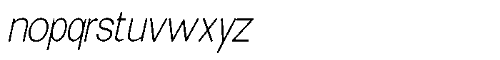 Elvara Sans Thin Italic Font LOWERCASE