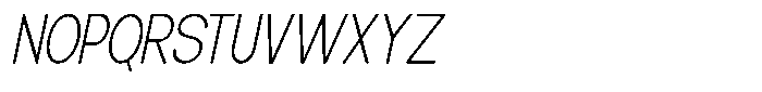 Elvara Sans Thin Semi Condensed Italic Font UPPERCASE