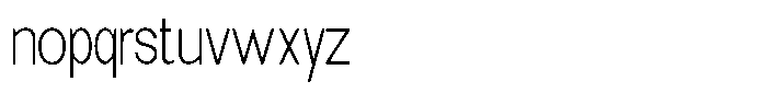 Elvara Sans Thin Semi Condensed Font LOWERCASE