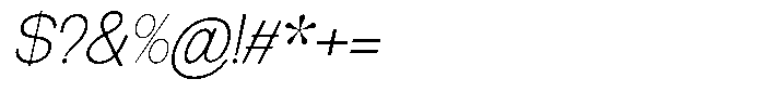 Elvara Sans Thin Semi Expanded Italic Font OTHER CHARS
