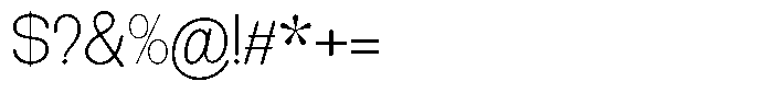 Elvara Sans Thin Semi Expanded Font OTHER CHARS