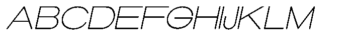 Elvara Sans Thin Ultra Expanded Italic Font UPPERCASE