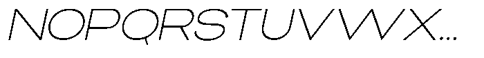 Elvara Sans Thin Ultra Expanded Italic Font UPPERCASE