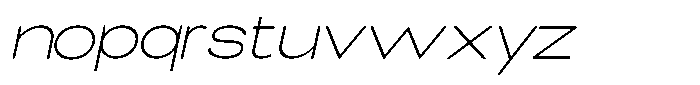 Elvara Sans Thin Ultra Expanded Italic Font LOWERCASE