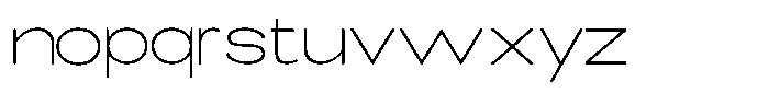 Elvara Sans Thin Ultra Expanded Font LOWERCASE