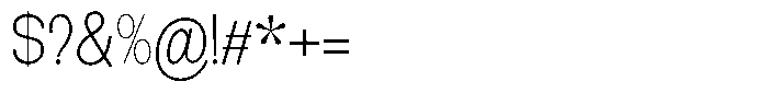 Elvara Sans Thin Font OTHER CHARS