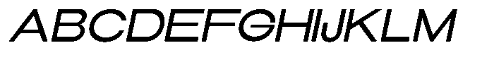 Elvara Sans Ultra Expanded Italic Font