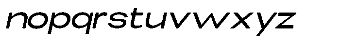 Elvara Sans Ultra Expanded Italic Font LOWERCASE