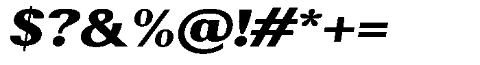 Elvarion Black Expanded Oblique Font OTHER CHARS
