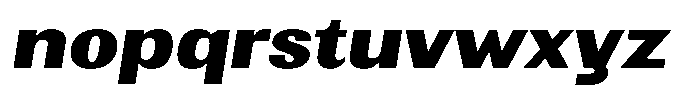 Elvarion Black Expanded Oblique Font LOWERCASE