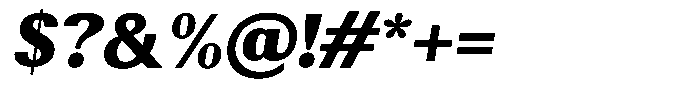 Elvarion Black Oblique Font OTHER CHARS