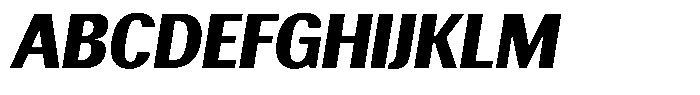 Elvarion Black Semi Condensed Oblique Font UPPERCASE