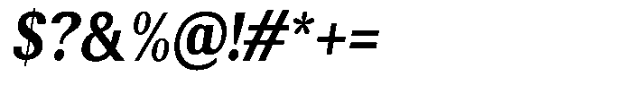 Elvarion Bold Condensed Oblique Font OTHER CHARS