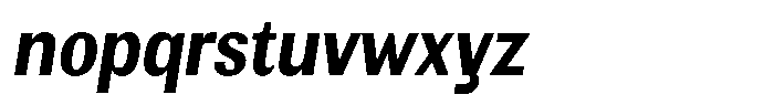 Elvarion Bold Condensed Oblique Font LOWERCASE