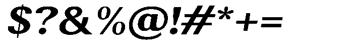Elvarion Bold Expanded Oblique Font OTHER CHARS