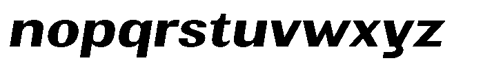 Elvarion Bold Expanded Oblique Font LOWERCASE