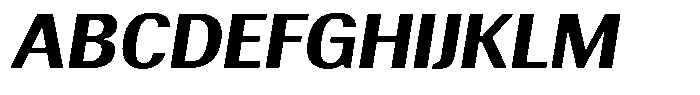 Elvarion Bold Semi Expanded Oblique Font UPPERCASE