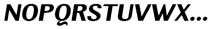 Elvarion Bold Semi Expanded Oblique Font UPPERCASE