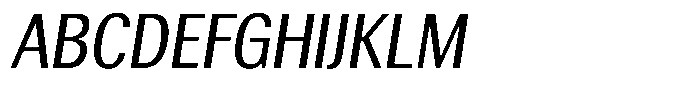 Elvarion Condensed Oblique Font UPPERCASE
