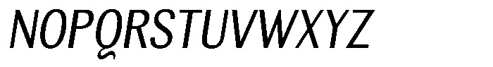 Elvarion Condensed Oblique Font UPPERCASE