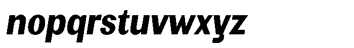 Elvarion Extra Bold Condensed Oblique Font LOWERCASE