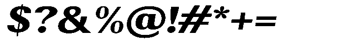 Elvarion Extra Bold Expanded Oblique Font OTHER CHARS