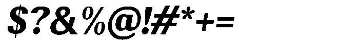 Elvarion Extra Bold Semi Condensed Oblique Font OTHER CHARS