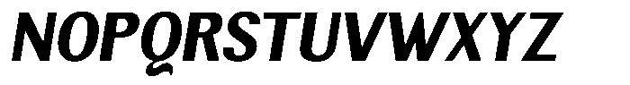 Elvarion Extra Bold Semi Condensed Oblique Font UPPERCASE
