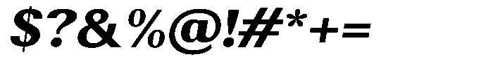 Elvarion Extra Bold Semi Expanded Oblique Font OTHER CHARS