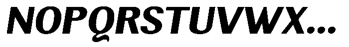 Elvarion Extra Bold Semi Expanded Oblique Font UPPERCASE