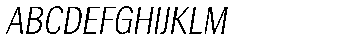 Elvarion Extra Light Condensed Oblique Font UPPERCASE