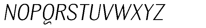 Elvarion Extra Light Sem Condensed Obliq Font UPPERCASE