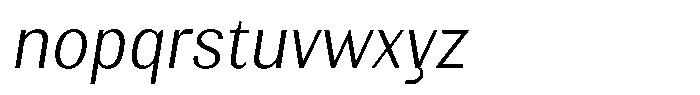 Elvarion Extra Light Sem Condensed Obliq Font LOWERCASE
