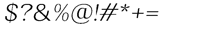 Elvarion Extra Light Semi Expanded Oblique Font OTHER CHARS